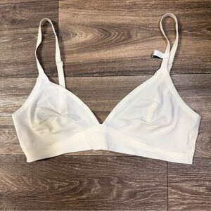 GapBody White No-Show Bralette In Medium EUC